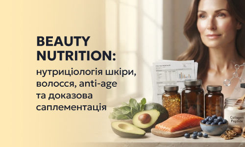 Beauty Nutrition: нутриціологія шкіри, волосся, anti-age та доказова саплементація